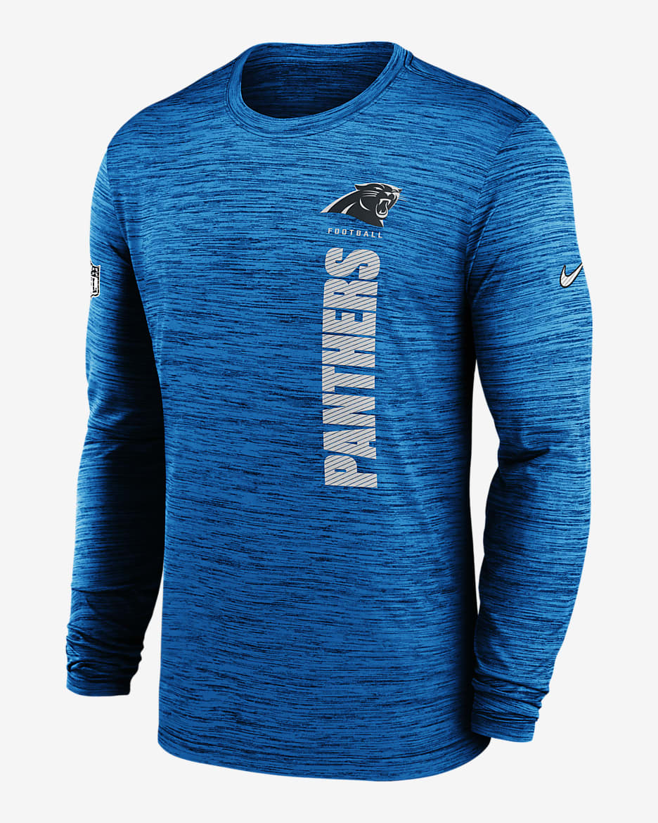 Carolina Panthers Sideline Velocity Men s Nike Dri FIT NFL Long Sleeve T Shirt. Nike